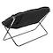 Flash Furniture Eleanor 56-in Portable Folding Double Saucer Chair in Black Faux Fur w/a Black Steel Frame FV-FDS-001-BK-BK-GG - alternate 5